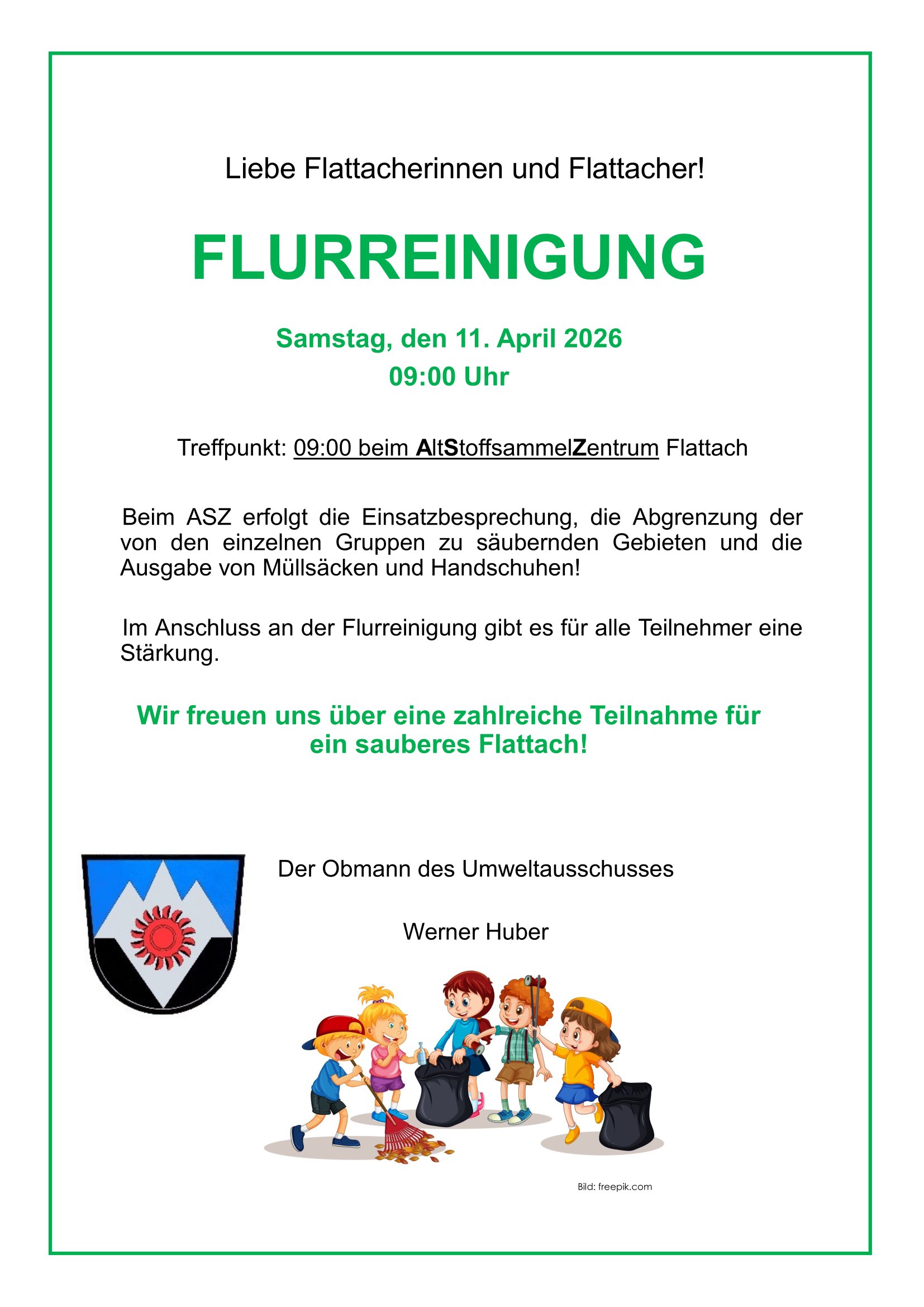 Flurreinigung 2026